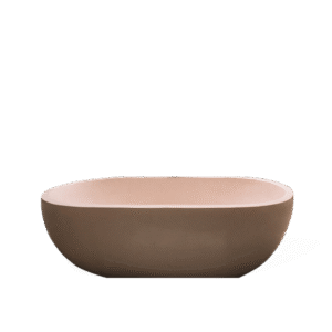 Rooms cream ceramic oval bathtub