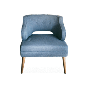 Rooms single blue fabric chair